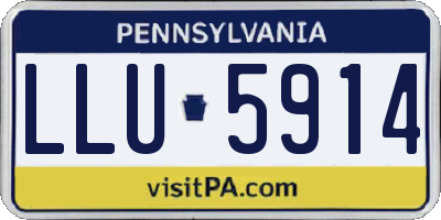 PA license plate LLU5914