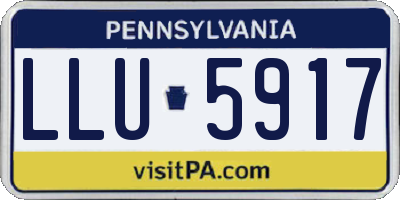 PA license plate LLU5917