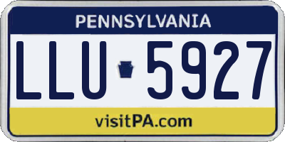PA license plate LLU5927