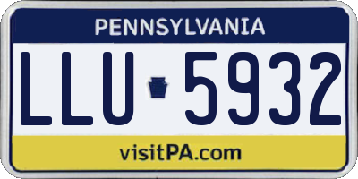 PA license plate LLU5932