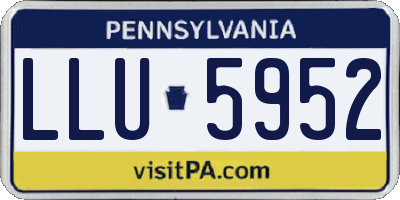 PA license plate LLU5952