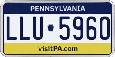 PA license plate LLU5960