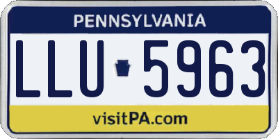 PA license plate LLU5963