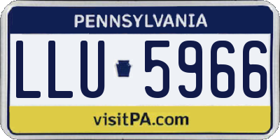 PA license plate LLU5966