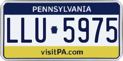 PA license plate LLU5975