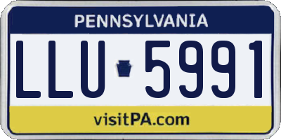 PA license plate LLU5991