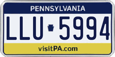 PA license plate LLU5994