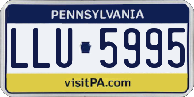 PA license plate LLU5995