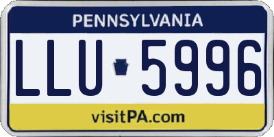 PA license plate LLU5996