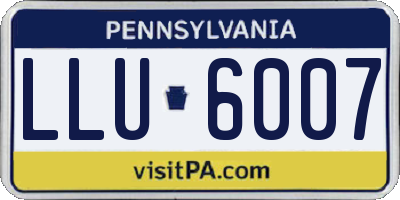 PA license plate LLU6007