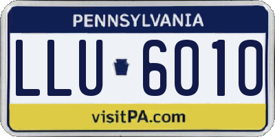 PA license plate LLU6010