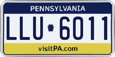 PA license plate LLU6011