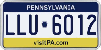 PA license plate LLU6012