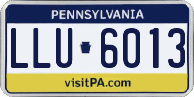 PA license plate LLU6013