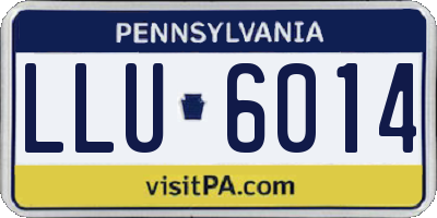 PA license plate LLU6014