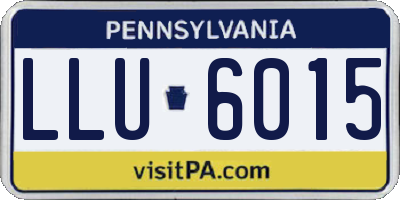 PA license plate LLU6015