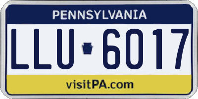 PA license plate LLU6017