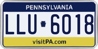 PA license plate LLU6018