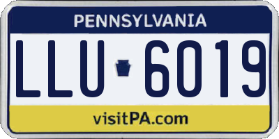 PA license plate LLU6019