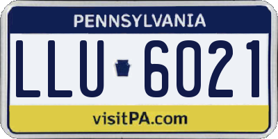 PA license plate LLU6021