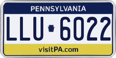PA license plate LLU6022