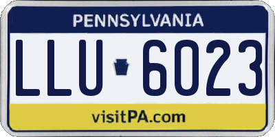 PA license plate LLU6023