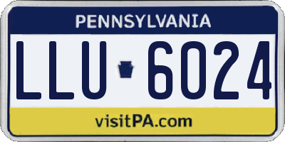PA license plate LLU6024