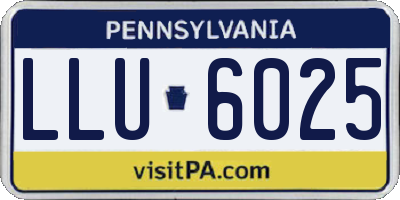 PA license plate LLU6025
