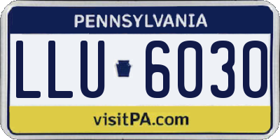 PA license plate LLU6030