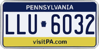 PA license plate LLU6032