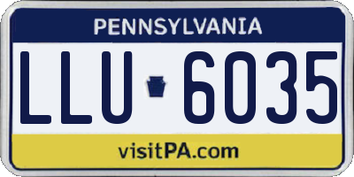 PA license plate LLU6035