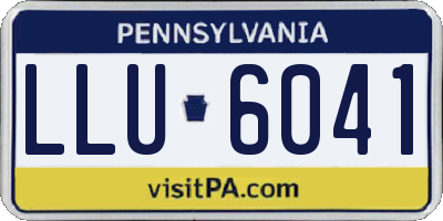 PA license plate LLU6041