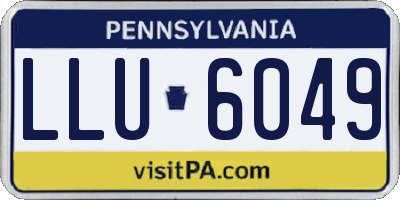 PA license plate LLU6049