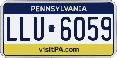 PA license plate LLU6059