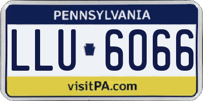 PA license plate LLU6066