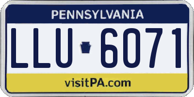 PA license plate LLU6071