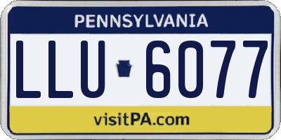 PA license plate LLU6077