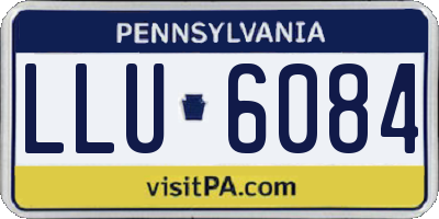 PA license plate LLU6084