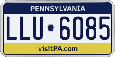 PA license plate LLU6085