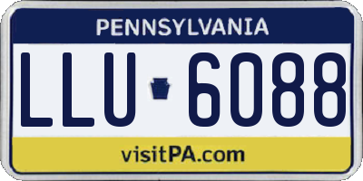 PA license plate LLU6088