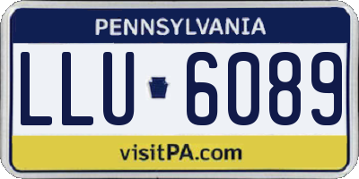 PA license plate LLU6089