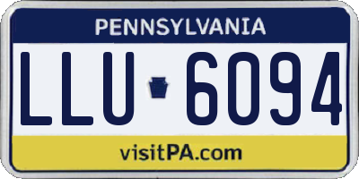 PA license plate LLU6094