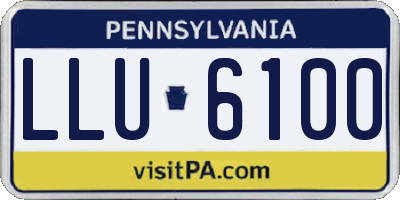 PA license plate LLU6100