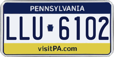 PA license plate LLU6102
