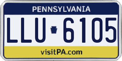 PA license plate LLU6105