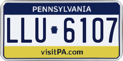PA license plate LLU6107