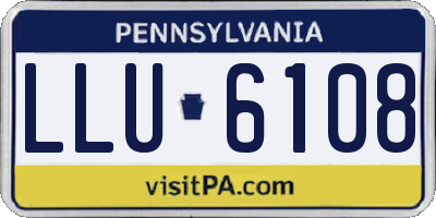 PA license plate LLU6108