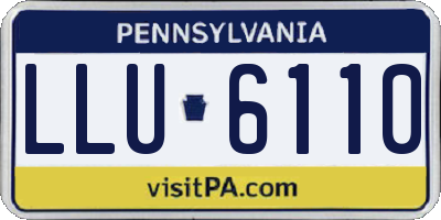 PA license plate LLU6110