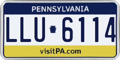 PA license plate LLU6114