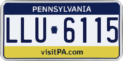 PA license plate LLU6115